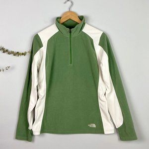 The North Face Green White Glacier TKA 100 Fleece